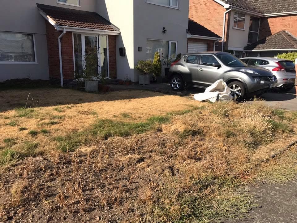 Tired concrete slab driveway in Leicester before replacement